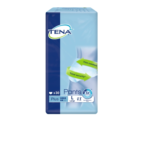 TENA Pants Plus L (100-135 cm), majtki chłonne, 30 sztuk